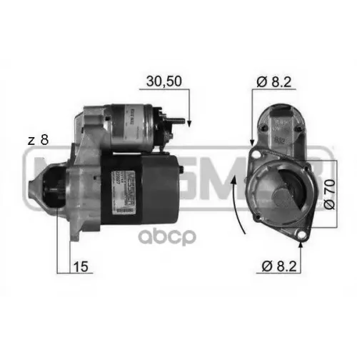 Стартер Mb W168/W169 1.1Квт Era 