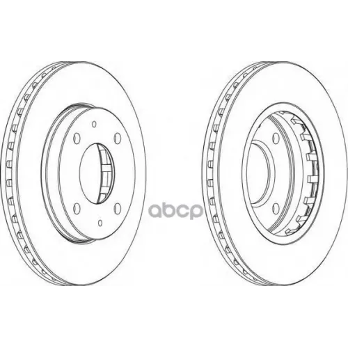 Диск Тормозной Hyundai Elantra 00-/Lantra/Matrix 01-/Kia Cerato 1.6 06- Передний Ferodo 