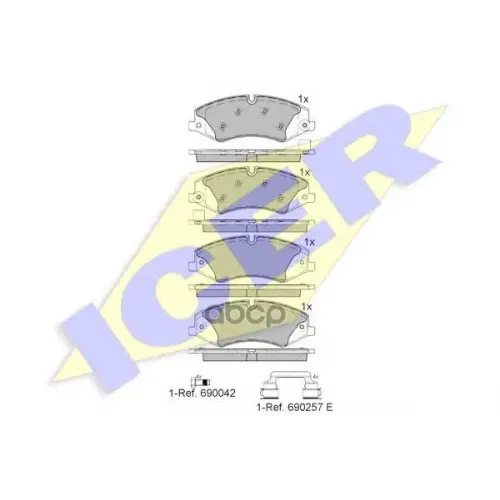 Колодки Тормозные Дисковые Комплект Icer 181957-203