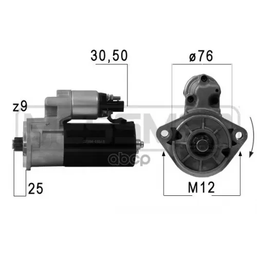 Стартер Vw Crafter 2.5 Tdi 06- 2Квт Era 