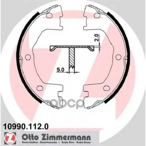 Колодки Тормозные Барабанные Zimmermann 10990.112.0