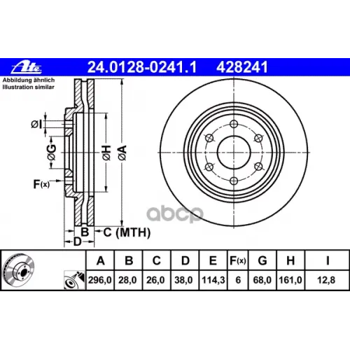 Диск Тормозной Ate 24.0128-0241.1