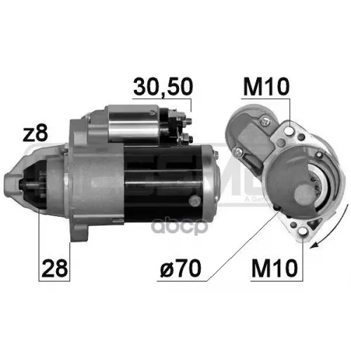 Стартер Mitsubishi Asx/Lancer/Outlander 1.4Квт Era 