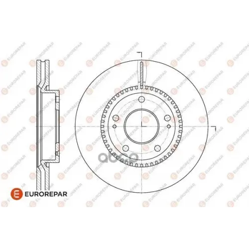 Диск Тормозной Hyundai Tucson 06-/I30 09-/Kia Ceed 06-/Sportage 04- Передний EUROREPAR 