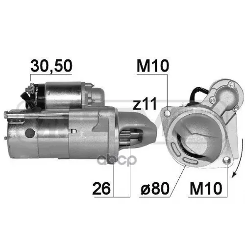 Стартер Hyundai/Kia 2.0/2.2Crdi 2Квт. Era 