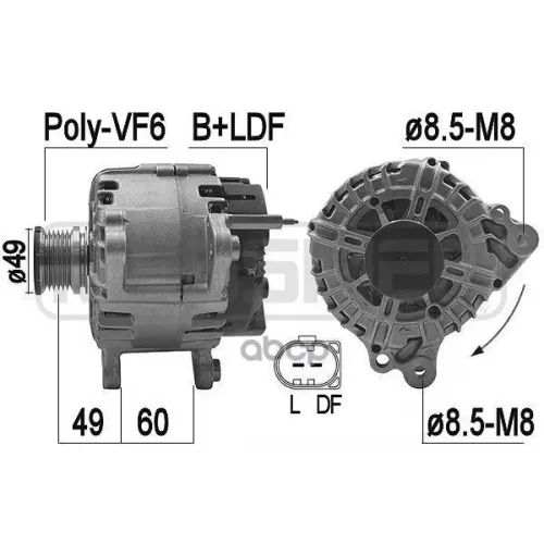 Генератор Vw Crafter/T5 2.0Tdi 180A Era 