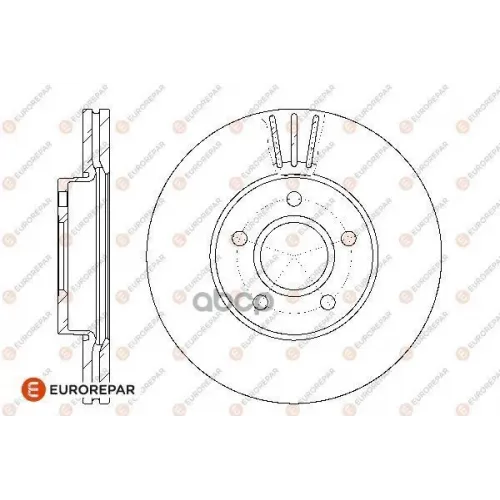 Диск Тормозной Ford Focus Ii/Iii/C-Max 03-/Volvo S40 04- Передний Вент.d 278Мм. EUROREPAR 