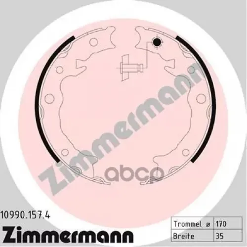 Колодки Тормозные Барабанные Zimmermann 10990.157.4
