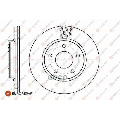Диск Тормозной Mitsubishi Lancer 08-/Dodge Caliber 06- Передний Вент.d 276Мм. EUROREPAR 