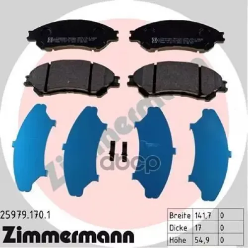 Колодки Тормозные Дисковые Zimmermann 25979.170.1