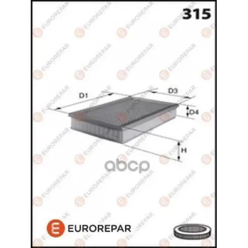 Фильтр Воздушный Citroen C4/Peugeot 407 1.6Hdi EUROREPAR 