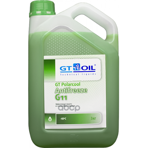 Антифриз Gt Polarcool G11 Зеленый 3 Кг GT OIL 