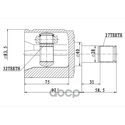 Шрус Honda Accord 02-12/Cr-V-12 2.0/2.4 Внутр.прав. Zikmar 