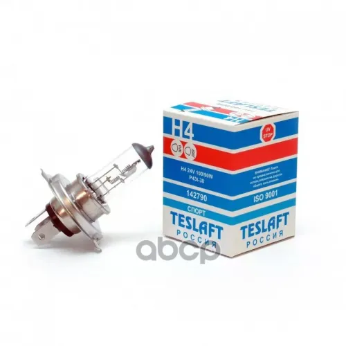 Лампа Галогенная Teslaft -  H4 24V 100/90W P43t - 38 Спорт Teslaft 