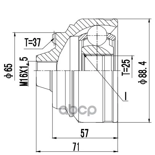 Шрус Bmw 5 (F10)/7 (F01) 07-15 Нар. Zikmar 