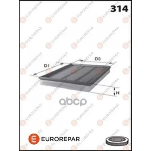 Фильтр Воздушный Vw Golf 4/5/Caddy/Polo/Skoda Fabia/Octavia 1.4/1.6 EUROREPAR 