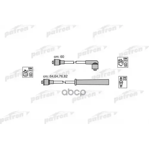 Комплект Проводов Зажигания Ford Sierra 87-93, Sierra Hatchback 82-86, Sierra Hatchback 87-93, Sier PATRON 