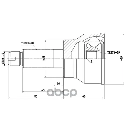 Шрус Suzuki Sx4 1.6 4X4 06- Zikmar 