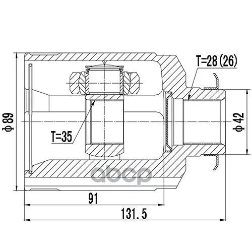 Шрус Внутренний   Hyundai Santa Fe, Kia Sorento, - R Zikmar 