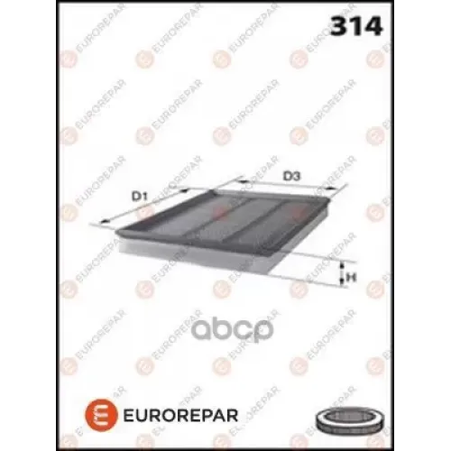 Фильтр Воздушный Audi A3/Vw Golf/Bora/Skoda Octavia 1.4-3.2 EUROREPAR 
