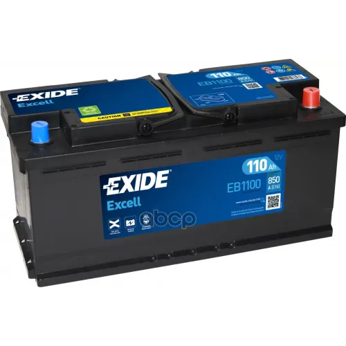 Аккумулятор Excell 12V 110Ah 850A 392Х175х190 Полярность Etn0 Клемы En Крепление B13 EXIDE 