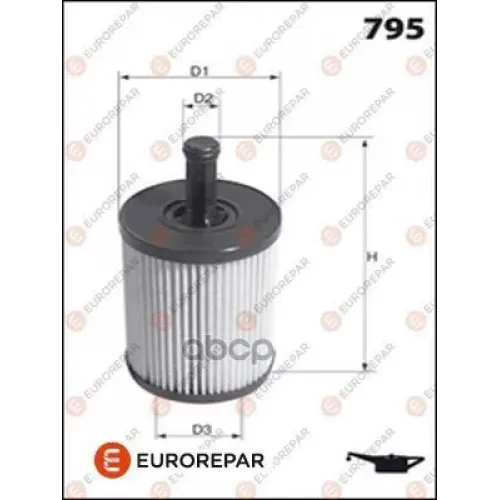 Фильтр Масляный Citroen C2/C3/Xsara 1.1-1.6/Peugeot 106-307/Partner 1.1-1.6 EUROREPAR 