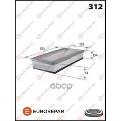 Фильтр Воздушный Audi A4/A6/A8 2.5Tdi 97- EUROREPAR 