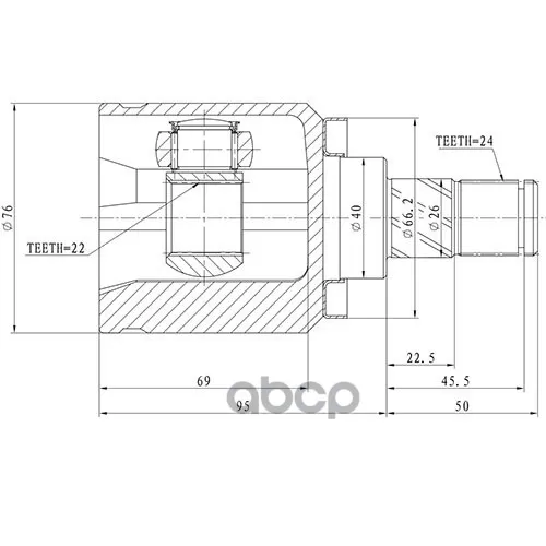 Шрус Nissan Almera N16 (00-)/Almera Classic (06-) 1.6I/1.5I C Abs Наруж. Zikmar 
