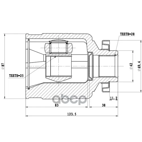 Шрус Внутренний Kia Sorento Fy (02--06), - R Zikmar 