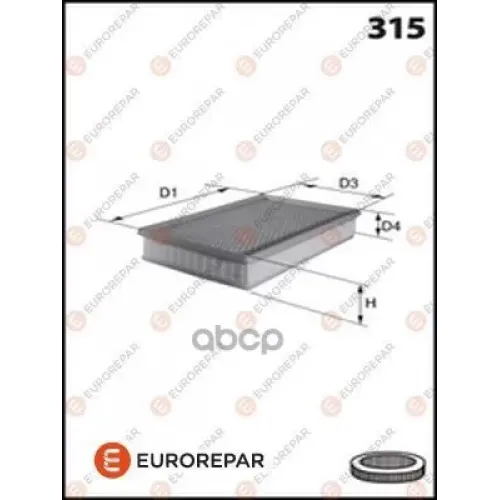 Фильтр Воздушный Opel Astra G/Zafira Cdti 99-05 EUROREPAR 