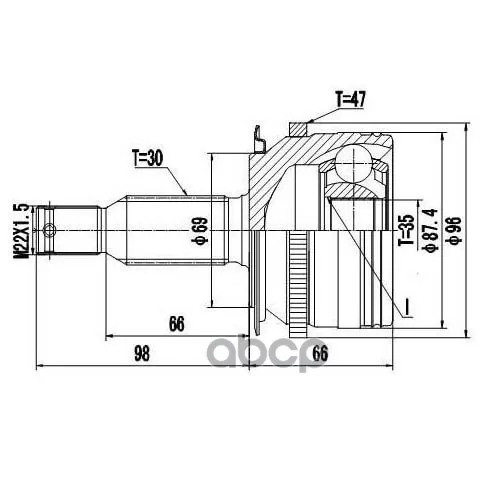 Шрус Mitsubishi L 200 2010- Наружн. Zikmar 