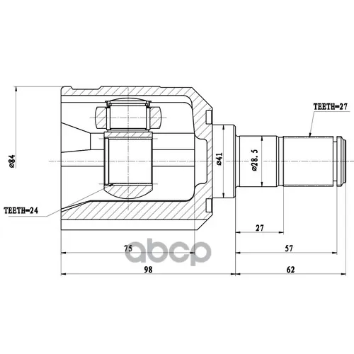 Шрус Внутренний Kia Sportage (04--10), - L Zikmar 