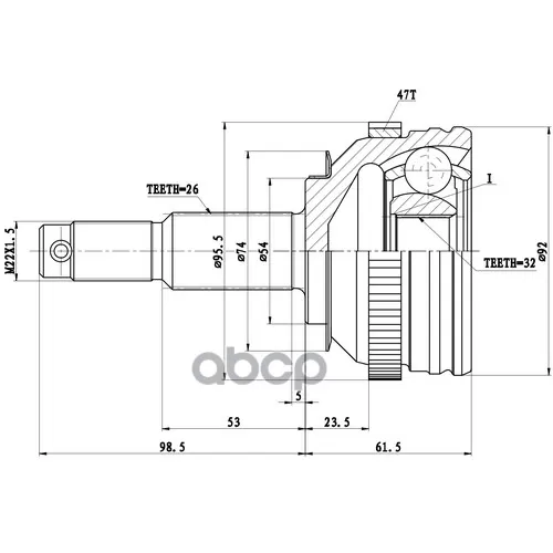 Шрус Наружный Chrysler Voyager Iv (01--07) Zikmar 
