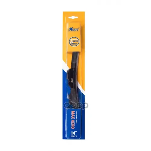 Щетка Стеклоочистителя Бескаркасная 350Mm (2 Адаптера) Kraft 