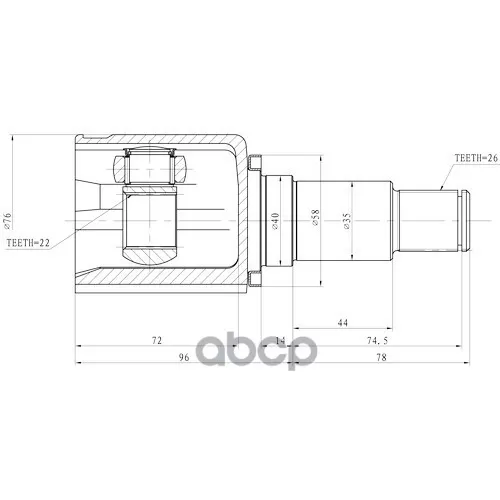 Шрус Suzuki Grand Vitara/ Escudo (06-14) Внутр. Zikmar 