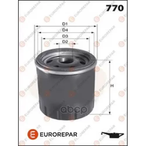 Фильтр Масляный Vag 1.2/1.4 Tfsi 06- EUROREPAR 