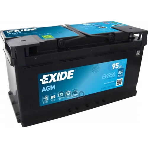 Аккумулятор Start&Stop Agm 12V 95Ah 850A 353Х175х190 Полярность Etn0 Клемы En Крепление B13 EXIDE 
