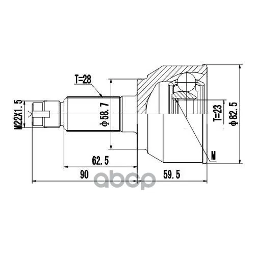 Шрус Mazda 3 I 1.5-2.3 06- Нар. Zikmar 