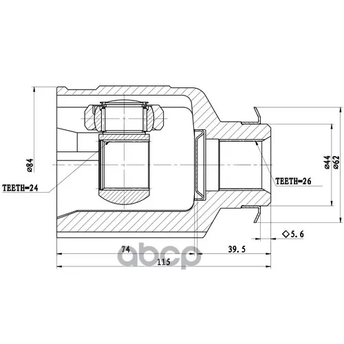 Шрус Kia Sportage/Hyundai Ix35/Tucson 09-15 4Wd Внутр.прав. Zikmar 