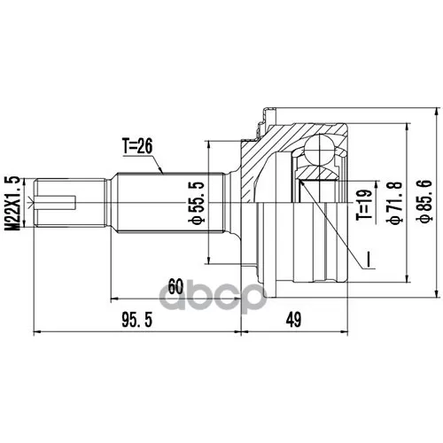 Шрус Toyota Yaris 2007- Наружн. Zikmar 
