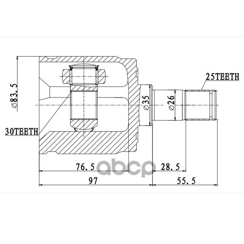Шрус Внутренний Honda Integra (93--00), - R Zikmar 