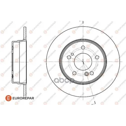 Диск Тормозной Mercedes W202/W203/W124/W210/R170/R171 Задний D 278Мм (Упак. 2 Шт.) EUROREPAR 