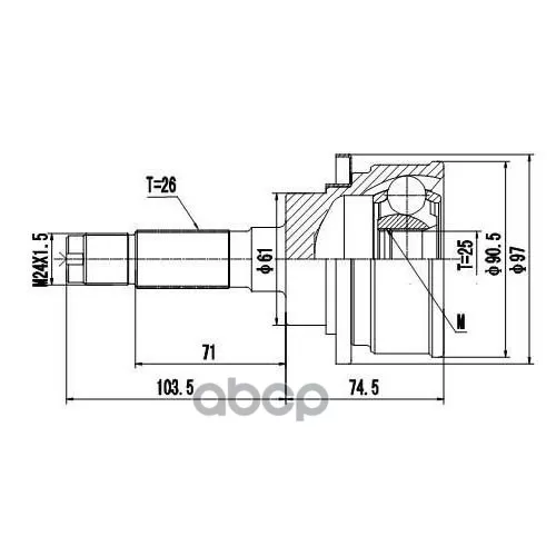 Шрус Mazda B-Serie 2008- Наружн. Zikmar 