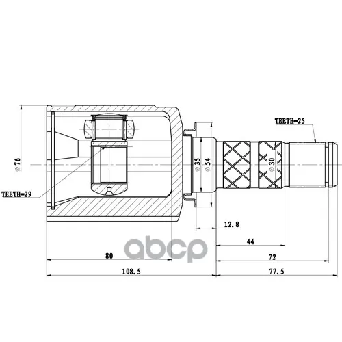 Шрус Subaru Forester Iii/Impreza Ii/Legacy Iv/Outback/Tribeca 1.5-3.6 00- Внутр. Zikmar 