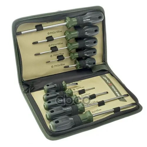 Набор Отвёрток C Трехкомпонентными Рукоятками (3,0?75 Мм, 5,0?100 Мм, 6,5?38 Мм, 6,5?150 Мм, 8?150 М Дело Техники 