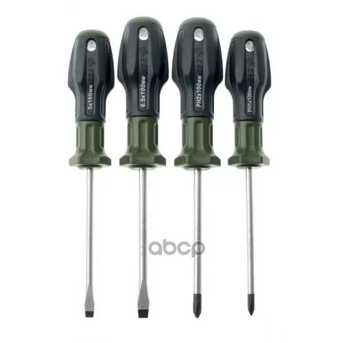 Набор Отвёрток C Трехкомпонентными Рукоятками (5.0?100 Мм, 6,5?100 Мм, Ph1?100 Мм, Ph2?100 Мм), 4 Шт Дело Техники 