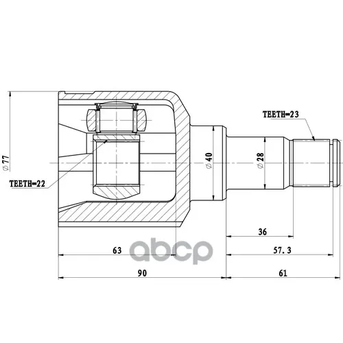 Шрус Ford Focus Ii 04- Внутр. Zikmar 