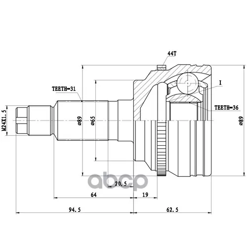 Шрус Наружный Mazda 6 Gg (02--08) Zikmar 
