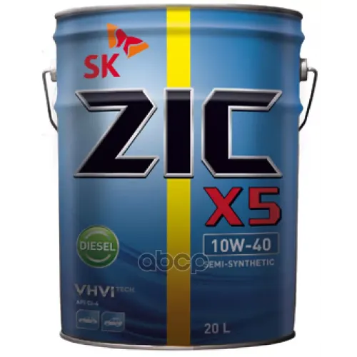 ZIC Масло Моторное 10W40 Zic X5 20Л Полусинтетика Diesel