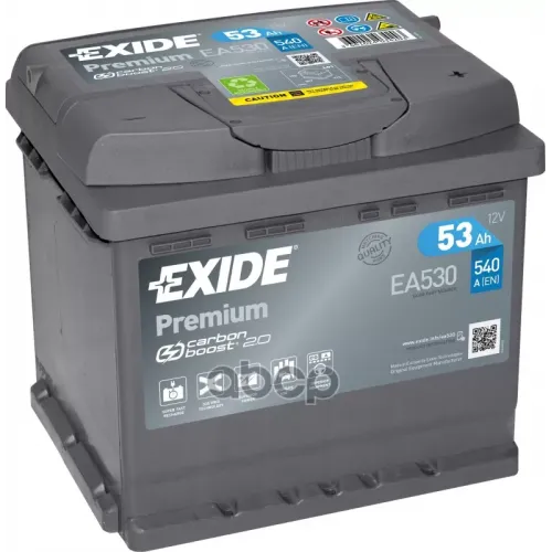 Аккумулятор Premium 12V 53Ah 540A 207Х175х190 Полярность Etn0 Клемы En Крепление B13 EXIDE 